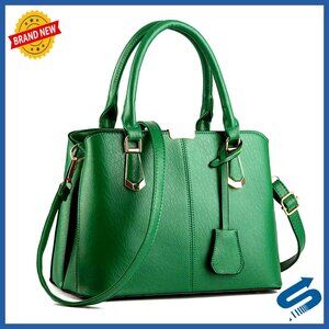 Large Top Handle Satchel Bag with Removable Shoulder Strap for Work